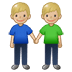 👬🏼 men holding hands: medium-light skin tone display on Samsung